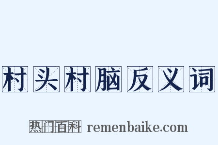 村头村脑反义词是什么意思的图片